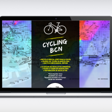 WEB CYCLINGBCN.COM. Design gráfico, e Web Design projeto de Odi Bazó - 30.09.2014