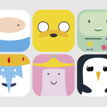 Adventure Time MacOSX icons. Un proyecto de Ilustración y Diseño gráfico de Jaume Estruch Navas - 10.08.2014