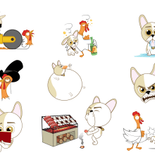 Stickers para app Tellmi. Design, Ilustração tradicional, e Design de personagens projeto de Alfonso Rosso - 08.10.2014
