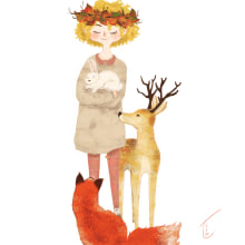Autumn is here. Ilustração tradicional projeto de Marta Llumbart Jambert - 09.10.2014