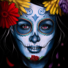 catrina. Traditional illustration project by Laura Torres Ranchal - 09.30.2014