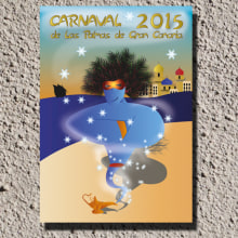 Propuesta de cartel del Carnaval de Las Palmas 2015. Un proyecto de Diseño gráfico de Yoni Moreno - 14.10.2014