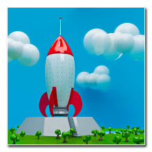 Candy Rocket. 3D projeto de Desvío - 15.10.2014
