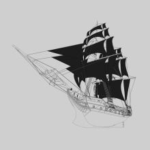 Jackdaw - Barco pirata. Ilustração tradicional, 3D, e Direção de arte projeto de Ion Lucin - 31.08.2014