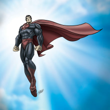 Dibujos encargos comic Lobezno Superman. Un proyecto de Diseño, Ilustración tradicional, Diseño de personajes, Bellas Artes y Pintura de Pablo Morante - 20.10.2014