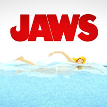 Poster JAWS Low Poly. Un proyecto de Ilustración tradicional, 3D y Post-producción fotográfica		 de Ninio Mutante - 24.10.2014