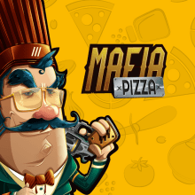 Mafia pizza!!. Ilustração tradicional, Direção de arte, Br, ing e Identidade, e Design de personagens projeto de Jimmy Cudriz - 18.10.2014