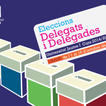 Cartelería Elecciones de Delegado 2014 UJI. Projekt z dziedziny Projektowanie graficzne użytkownika Pilar Escribano - 26.10.2014