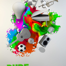 Pure Entertainment. Un projet de Design , Motion design, 3D, Animation, Direction artistique, Br, ing et identité , et Design graphique de Rubén Mir Sánchez - 27.10.2014