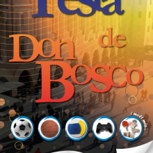 Cartel: Fiesta Escuela. Graphic Design project by Dani Cruz Ibáñez - 10.27.2014