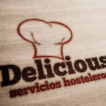 Logo DELICIOUS Servicios hosteleros. Br, ing, Identit, and Graphic Design project by Miguel Mart - 10.27.2014