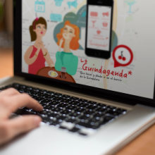 La guindagenda. Traditional illustration, Graphic Design, Web Design, and Web Development project by Clara Morales de Paz - 03.08.2014