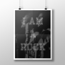 I am a rock. Design, Ilustração tradicional, e Tipografia projeto de Ricard Garcia - 28.10.2014