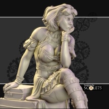 Daisy Reed . Un proyecto de 3D, Diseño de personajes y Escultura de David Fernández Barruz - 19.10.2014
