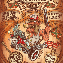 Redneck Zinema Party (2014). Un proyecto de Ilustración tradicional, Publicidad y Diseño gráfico de Leone - 02.11.2014