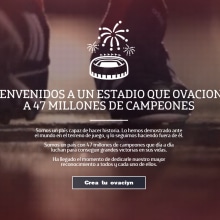 47millonesdecampeones. Un progetto di Programmazione, UX / UI, Br, ing, Br, identit, Web design e Web development di Fernando Morales Roselló - 03.11.2014