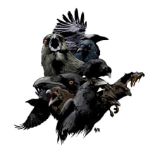 Raven Kingdom. Traditional illustration project by Miguel González Ramírez - 08.04.2014