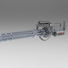 Gatling gun . Un proyecto de 3D, Diseño de juegos y Diseño gráfico de Hayk Gasparyan - 06.11.2014