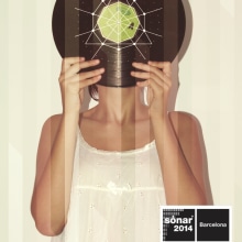 Diseño de cartel "Sonar Barcelona 2014". Design, e Design gráfico projeto de Natalia López Guerrero - 14.10.2014