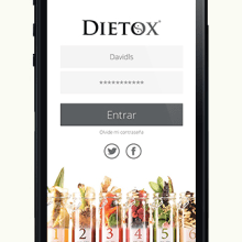 Dietox móvil App. Web Design project by allende lopez - 11.09.2014