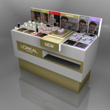 L'Oreal 3d Expositors. Design, 3D, e Design e fabricação de móveis projeto de Nando Feito Baena - 30.04.2012