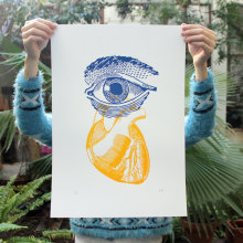 Lejos de los ojos.... Un projet de Illustration , et Sérigraphie de Barba - 31.10.2012