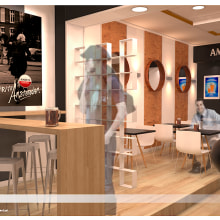 Cambio de aire de un local en Madrid. 3D, e Design de interiores projeto de Javier Anuncibay Hernaz - 21.04.2014
