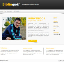 Biblioqué? Documentación e Información Digital. IT, Information Design, and Web Development project by Carlos Trapero - 11.11.2014