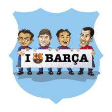 Barça toons (FC Barcelona cartoons). Design, Br, ing e Identidade, Moda, e Design gráfico projeto de Ciscu Design - 14.11.2014