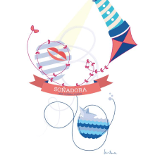 Mar, sonrisa y cometa. Design, Traditional illustration, and Collage project by Cristina Esandi - 11.16.2014