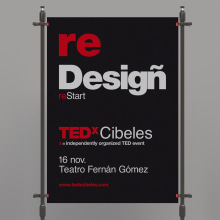 TEDxCibeles ReStar. Un proyecto de Dirección de arte, Diseño gráfico y Tipografía de Héctor Rodríguez - 15.11.2013