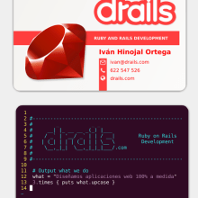 Tarjetas de Visita - Drails. Un proyecto de Br, ing e Identidad y Diseño gráfico de Ivan H. - 20.11.2014