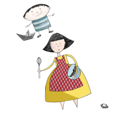 Toto y Margarita. Design, Traditional illustration, Character Design, and Fine Arts project by Lucrecia Aráoz - 11.20.2014