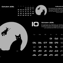 Calendario 2015. Octubre (Halloween). Un proyecto de Diseño editorial y Diseño gráfico de Javier Darío García Fernández - 21.11.2014
