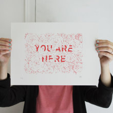 You are here. Un projet de Sérigraphie de Barba - 30.04.2014