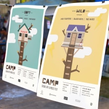 CAMP Festival. Traditional illustration, and Music project by Eva Mez - 04.22.2014