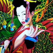 GEISHA. Traditional illustration project by LESLY MARCOS SAAVEDRA - 11.24.2014