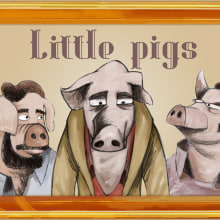 Three little pigs - short animation film - design Ein Projekt aus dem Bereich Animation von francisco lanca - 28.11.2014