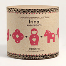 Irina and friends stamps set Ein Projekt aus dem Bereich Traditionelle Illustration, Spieldesign und Verpackung von Heroine Studio - 01.12.2014