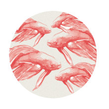 Pink and fish. Design, Traditional illustration, Art Direction, and Fine Arts project by Ana Santos - 12.02.2014