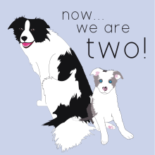 Tango and puppy Tana's illustration. Projekt z dziedziny Trad, c, jna ilustracja i Projektowanie graficzne użytkownika Judith Lagunas Fernández - 20.11.2014
