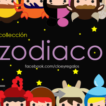  Colección zodíaco. Un proyecto de Ilustración tradicional, Diseño de personajes y Diseño de juguetes de Elda Campos - 07.12.2014