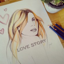 Love story. Traditional illustration, Fashion, and Fine Arts project by tamara sanchez carrero - 12.07.2014