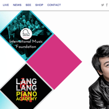 Lang Lang Official Website. Web Design projeto de Santiago Avilés - 08.02.2014
