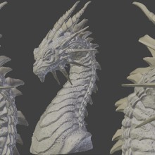 Dragon Sculpt. 3D, and Sculpture project by Alberto Cordero - 12.09.2014