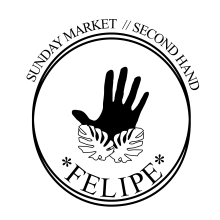Logotipo y flyer para Felipe Sunday Market- Mercadillo de segunda mano.. Ilustração tradicional, e Design gráfico projeto de Jesús Massó - 20.05.2013