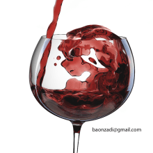 Copa de vino con RealFlow. Vray&Maxwell. Un projet de Design , 3D , et Conception de produits de Diego - 10.12.2014