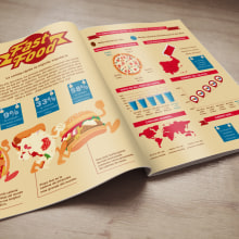 Fast Food infography. Traditional illustration, Editorial Design, Graphic Design & Infographics project by Ejota DSGN - 10.21.2014