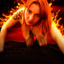 La chica de fuego. Fotografia projeto de Alberto Menendez - 06.12.2014