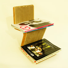 Librero de Piso vertical, fabricado de cartón. Furniture Design, and Making project by luis altuzar - 12.12.2014